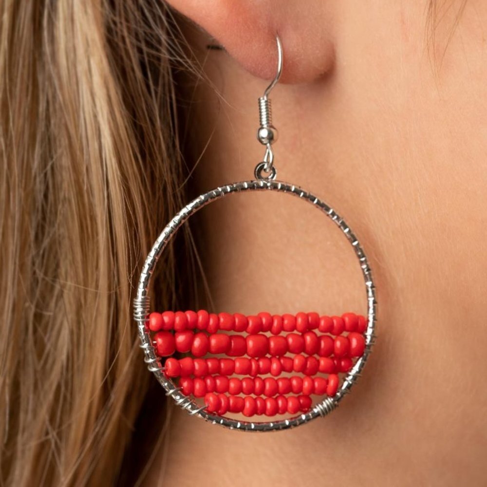 Head-Over-Horizons - Red Earrings
